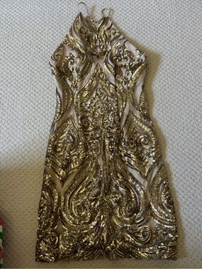 Gold Mini Dress